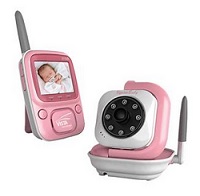 Babá eletrônica siga-me baby rosa com câmera sem fio em promoção