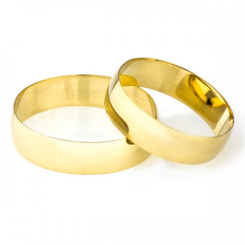 Par de Aliança Casamento e Noivado Ouro 18K modelo baixa 5 milímetros Par de Aliança Casamento e Noivado Ouro 18K modelo baixa 5 milímetros