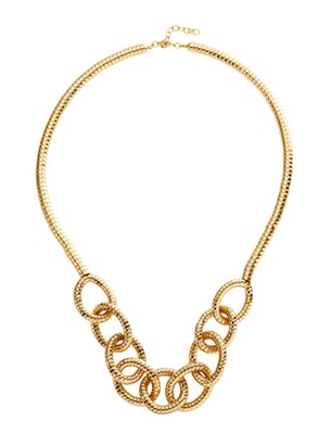 Colar dourado Naja elos fashion banhado a ouro
