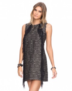 Vestido Feminino Étnico com Franjas