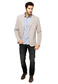 Blazer masculino FiveBlu Cinza gola italiana