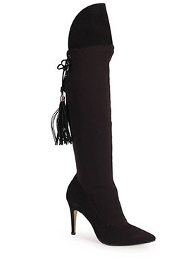 Bota Over The Knee Feminina Salto Agulha Preta