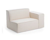 Sofá de canto modular esquerdo cor cru Maraú