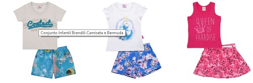 Promoção com descontos em Roupas infantis - Conjuntos,Vestidos, Macaquinhos e outas peças infantis Brandili
