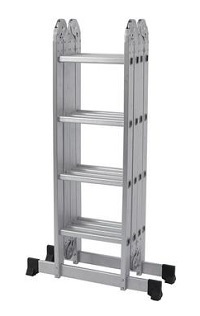 Escada de Alumínio Multifuncional 4x4 Super Tech prata