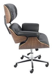 Cadeira de escritório Charles Eames com base em alumínio