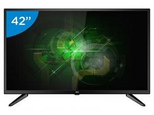 TV LED 42 polegadas AOC Full HD com Conversor Digital e 3 HDMI Bivolt