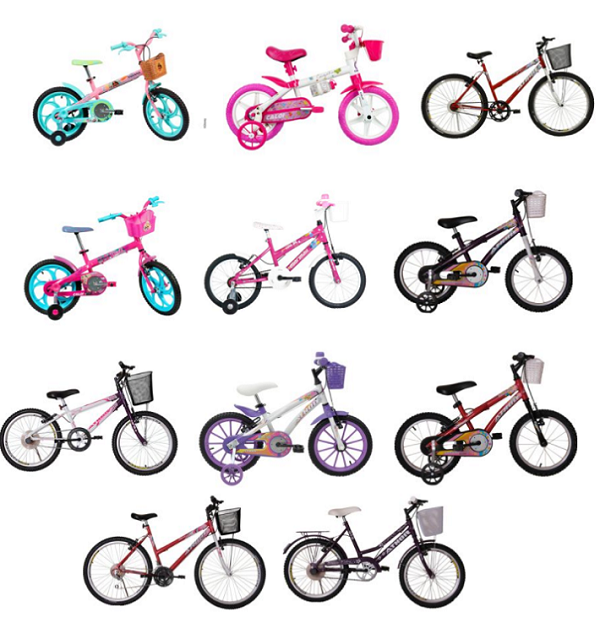 Bicicletas infantis personalizadas para meninas
